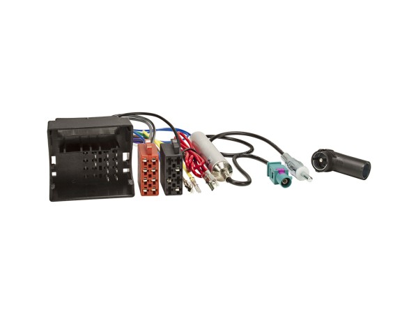 Radio Adapter Kabel für Audi Skoda Seat VW | Quadlock auf ISO + Antennenadapter mit Phantomeinspeisung Fakra auf DIN+ISO