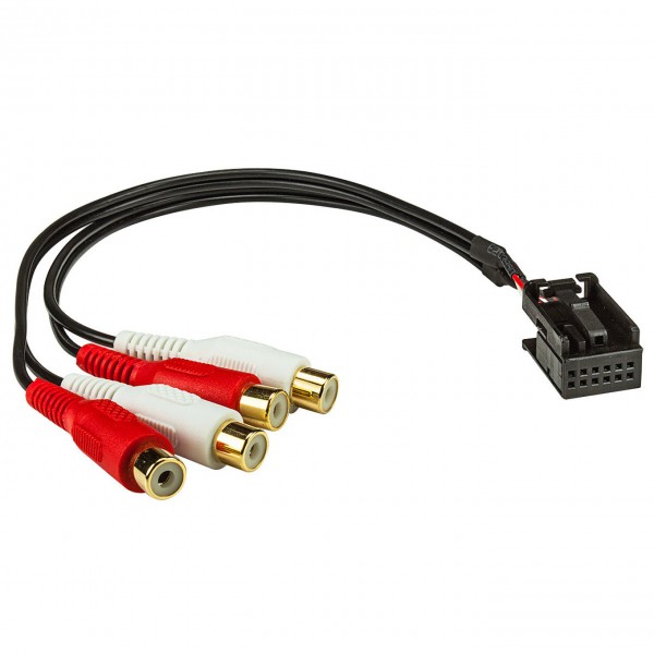 JAYKS | AUX IN + Line-Out Adapter - 12-pin auf Cinch Kupplung 4 Kanal