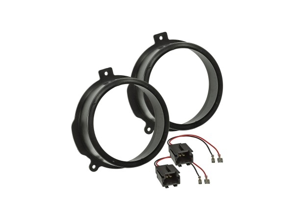 JAYKS | Lautsprecherringe-Set - Adapter-Kabel für Citroen Berlingo und andere Fahrzeugmarken | 165mm